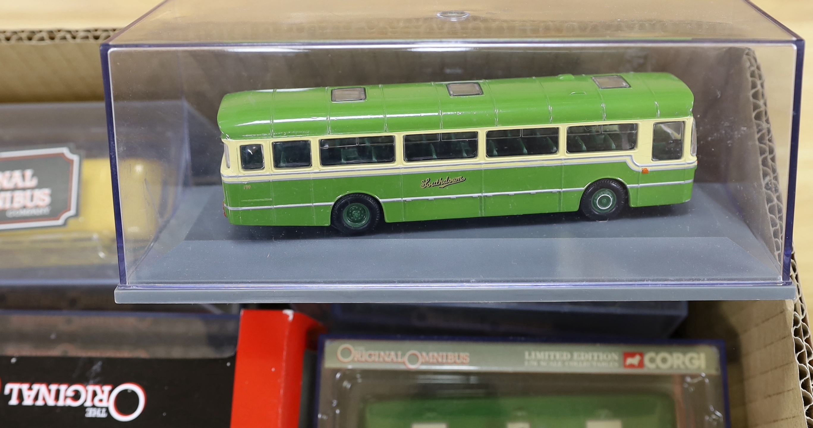 A collection of Creative Master, Corgi OOC and Corgi buses and coaches, all Brighton & Hove or Southdown liveries, (24)